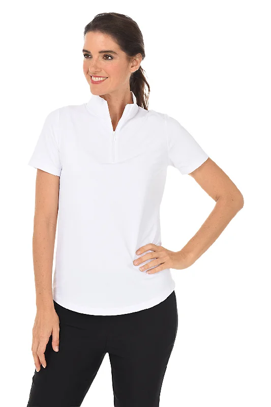 Friends and Family Sale Short Sleeve Mock Neck UPF50+ Sun Shirt