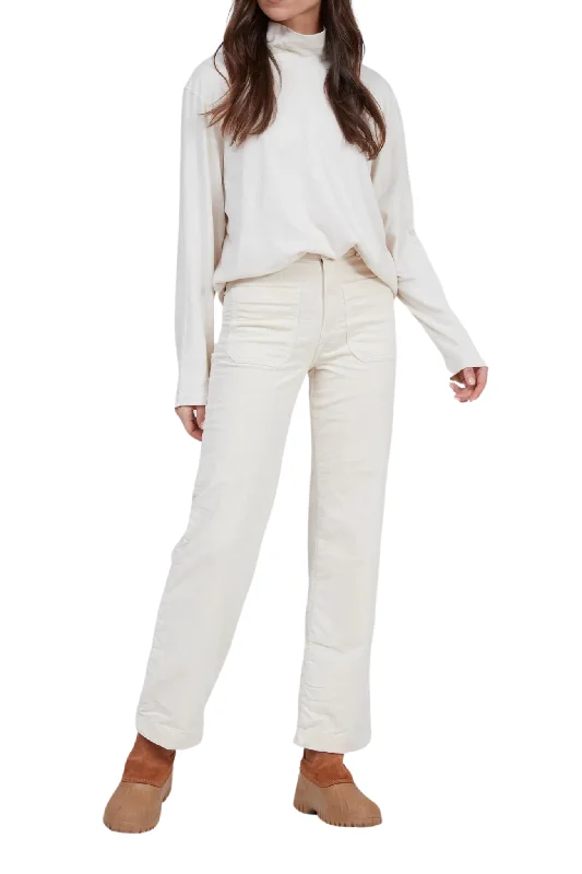 Low Prices Brighton Wide Leg Cord in Bone