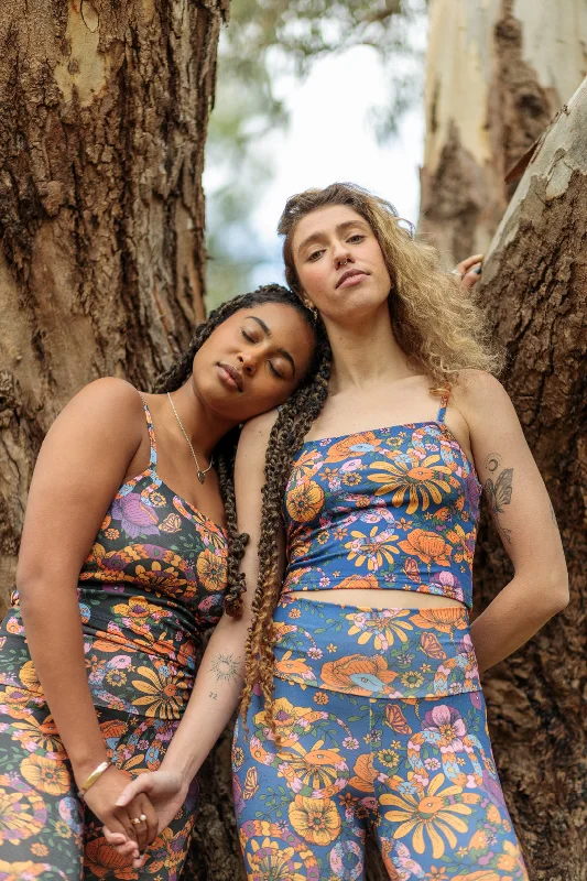 Value Deals Stretch Singlet - Snakes and Blooms - Cobalt