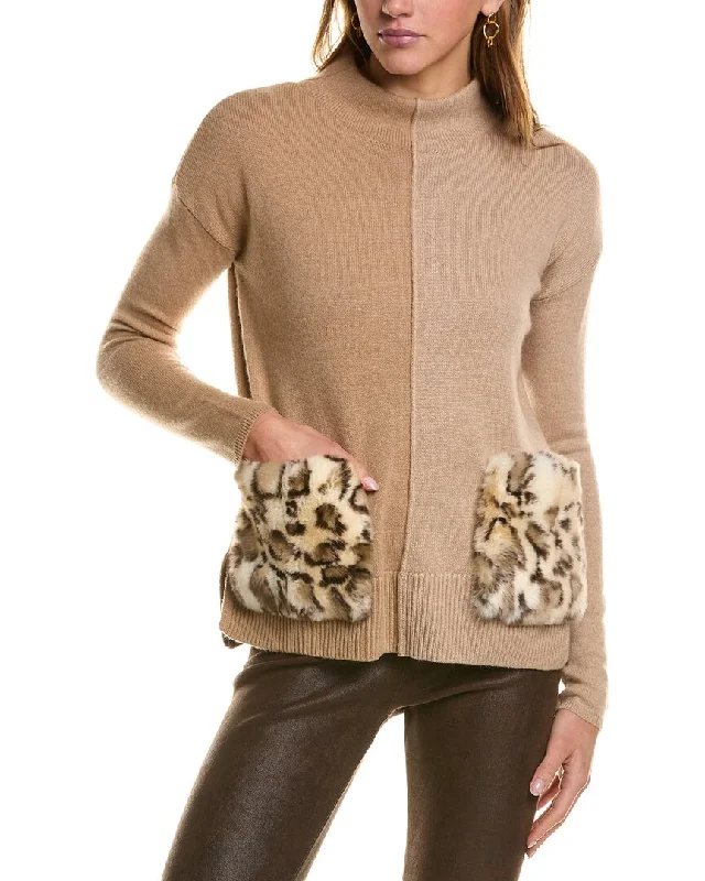 Steals and Deals MEIR Colorblock Wool & Cashmere-Blend Sweater